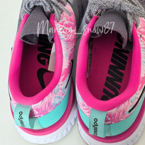 Nike Odyssey React Flyknit 2 Floral Print Women’s Sneakers Size 8 - Picture 4 of 7
